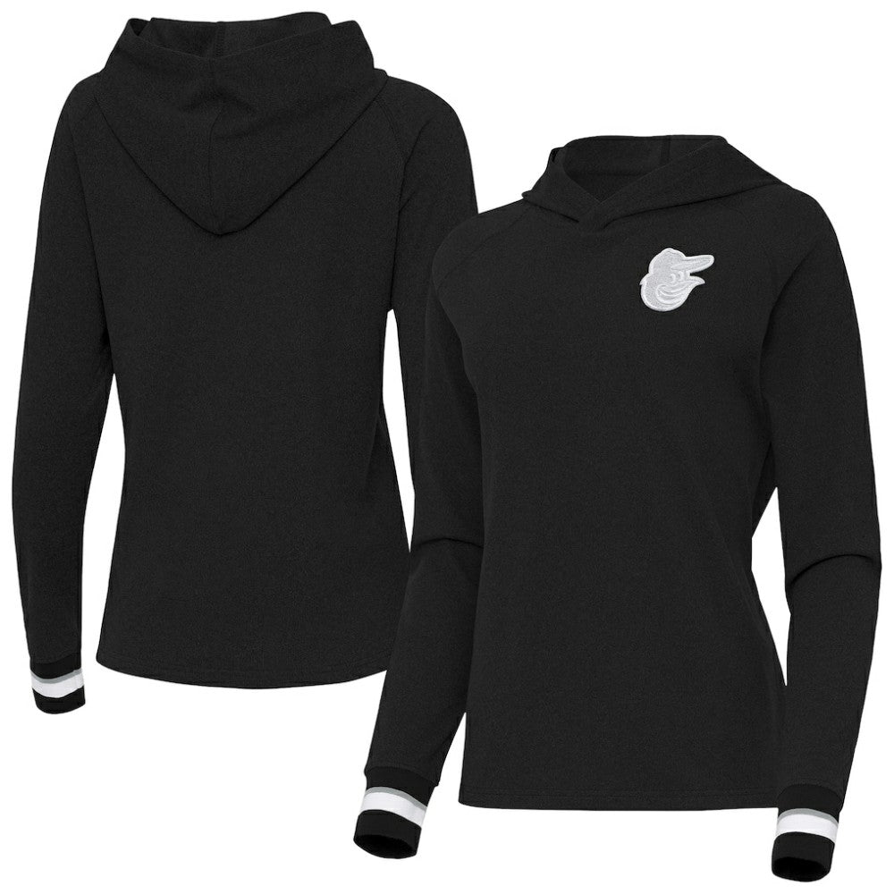 Baltimore Orioles Antigua Women's Trek Pullover Hoodie - Black - MLB on Sale