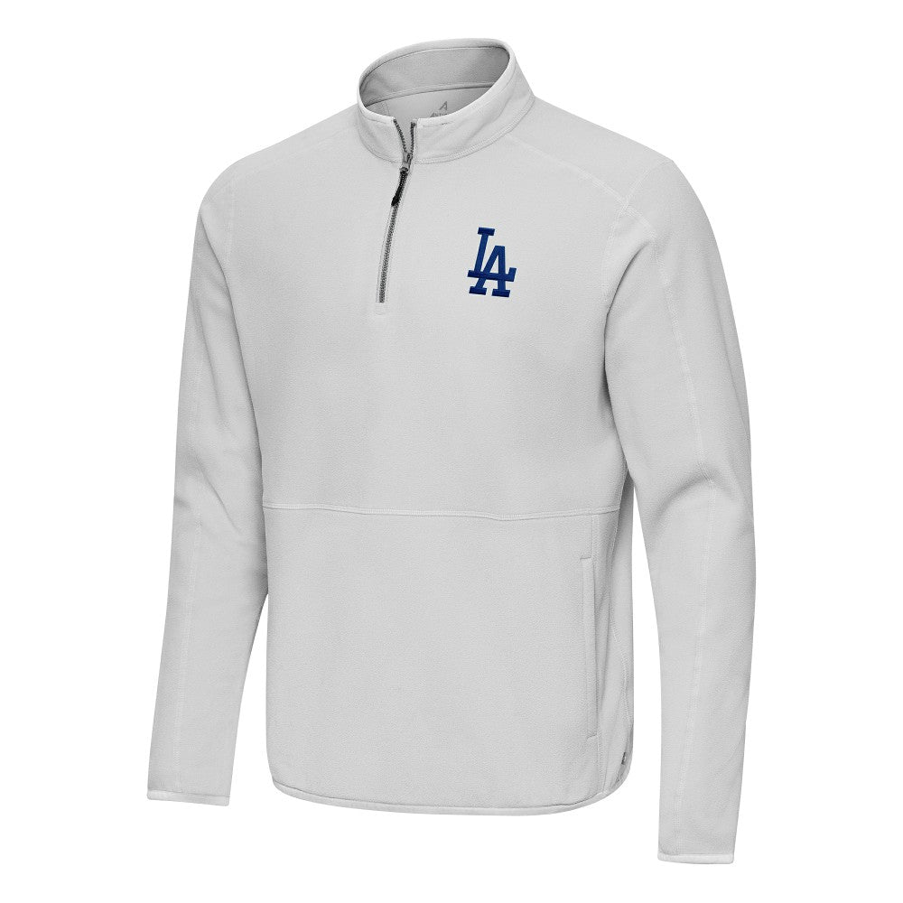 Los Angeles Dodgers Antigua Step Up Quarter-Zip Pullover - Gray - MLB Online