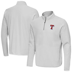Texas Rangers Antigua Step Up Quarter-Zip Pullover - Gray - MLB Lifestyle