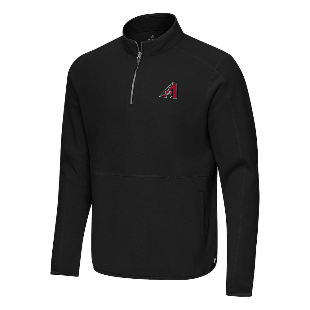 Arizona Diamondbacks Antigua Step Up Quarter-Zip Pullover - Black - MLB Lifestyle