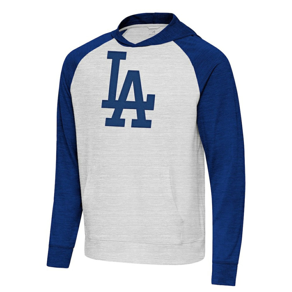 Los Angeles Dodgers Antigua Urgent Pullover Hoodie - Royal/Gray - MLB on Sale