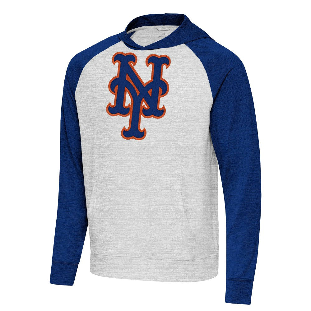 New York Mets Antigua Urgent Pullover Hoodie - Royal/Gray - MLB on Sale