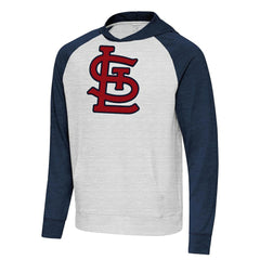 St. Louis Cardinals Antigua Urgent Pullover Hoodie - Heather Navy/Gray - MLB Online