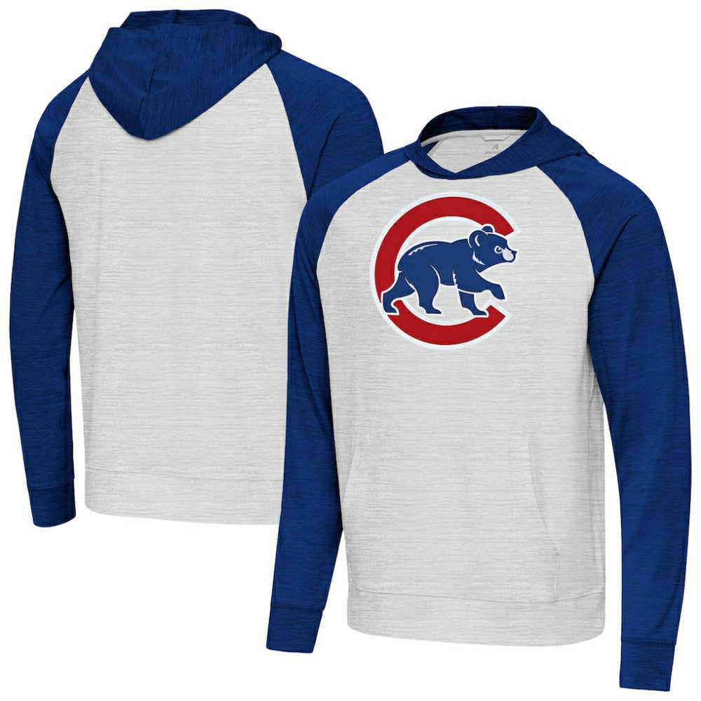 Chicago Cubs Antigua Urgent Pullover Hoodie - Royal/Gray - MLB Sale