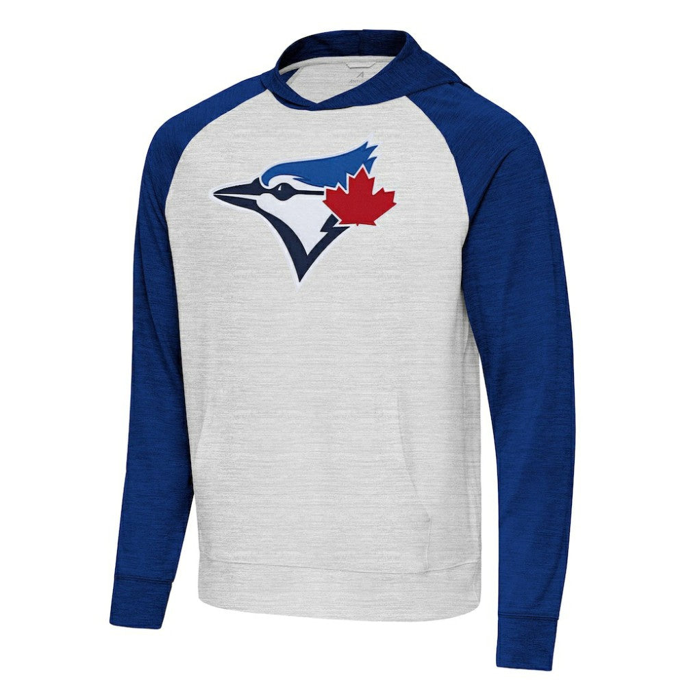Toronto Blue Jays Antigua Urgent Pullover Hoodie - Royal/Gray - MLB on Sale