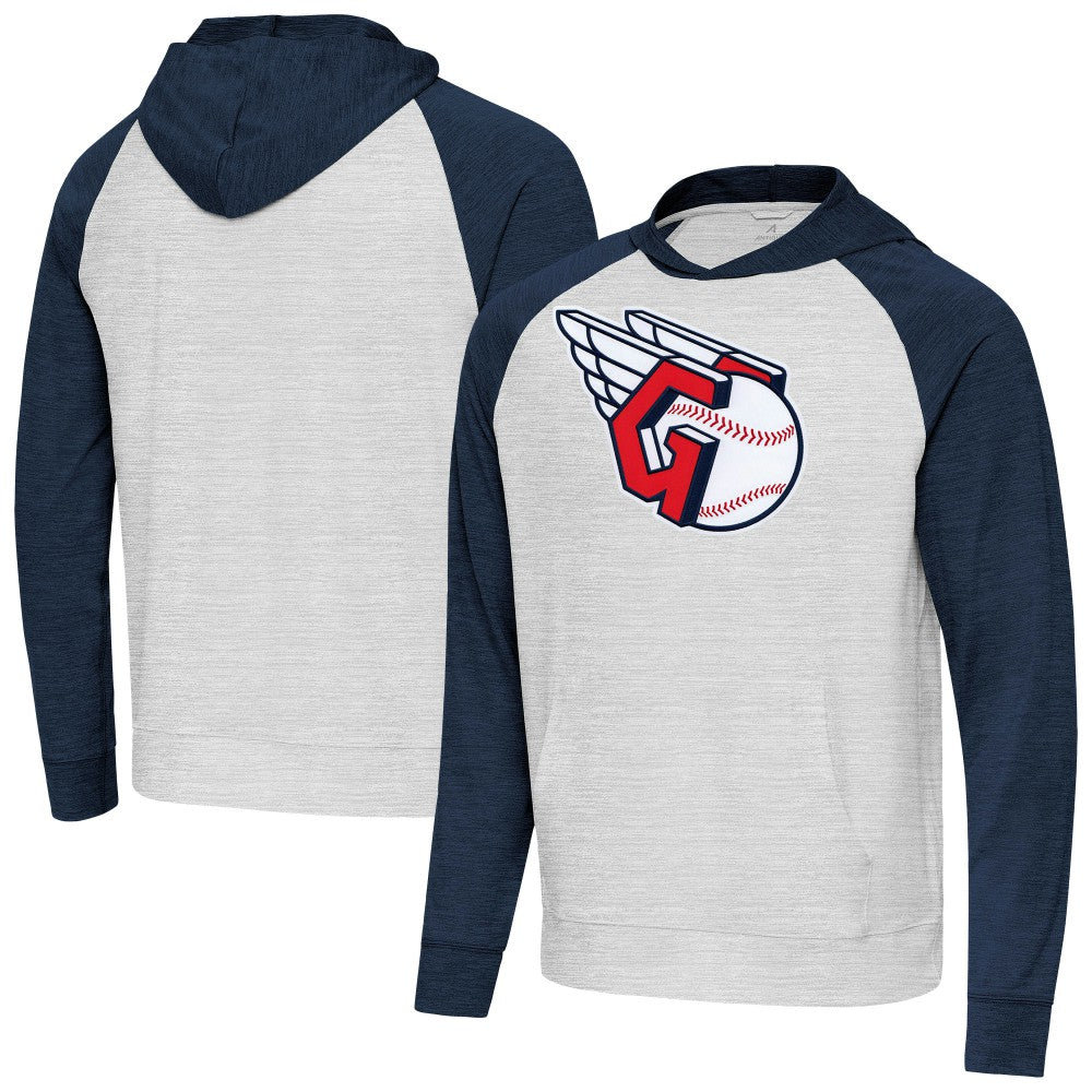 Cleveland Guardians Antigua Urgent Pullover Hoodie - Heather Navy/Gray - MLB Online