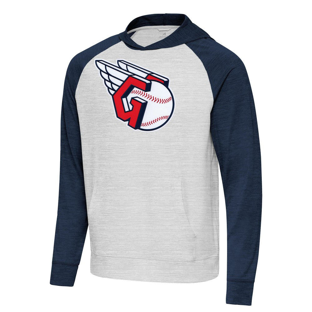 Cleveland Guardians Antigua Urgent Pullover Hoodie - Heather Navy/Gray - MLB Online
