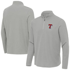 Texas Rangers Antigua Sync Tri-Blend Quarter-Zip Pullover - Heather Gray - MLB Online