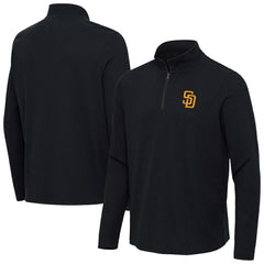 San Diego Padres Antigua Sync Tri-Blend Quarter-Zip Pullover - Heather Black - MLB Online