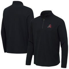 Arizona Diamondbacks Antigua Sync Tri-Blend Quarter-Zip Pullover - Heather Black - MLB Discount