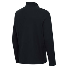 Cincinnati Reds Antigua Sync Tri-Blend Quarter-Zip Pullover - Heather Black - MLB Discount