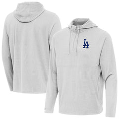 Los Angeles Dodgers Antigua Connected Quarter-Zip Pullover Hoodie - Gray - MLB Sale