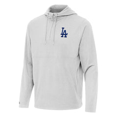 Los Angeles Dodgers Antigua Connected Quarter-Zip Pullover Hoodie - Gray - MLB Sale