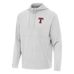 Texas Rangers Antigua Connected Quarter-Zip Pullover Hoodie - Gray - MLB on Sale
