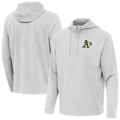 Athletics Antigua Connected Quarter-Zip Pullover Hoodie - Gray - MLB on Sale