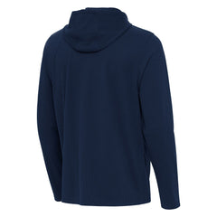 Los Angeles Angels Antigua Connected Quarter-Zip Pullover Hoodie - Navy - MLB Sale