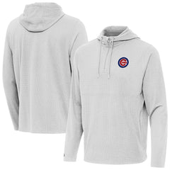 Chicago Cubs Antigua Connected Quarter-Zip Pullover Hoodie - Gray - MLB Discount