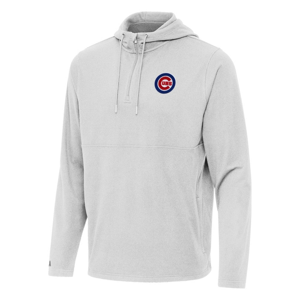 Chicago Cubs Antigua Connected Quarter-Zip Pullover Hoodie - Gray - MLB Discount