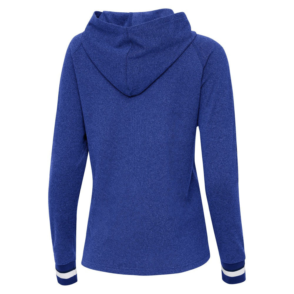 Kansas City Royals Antigua Women's Trek Pullover Hoodie - Heather Royal - MLB on Sale