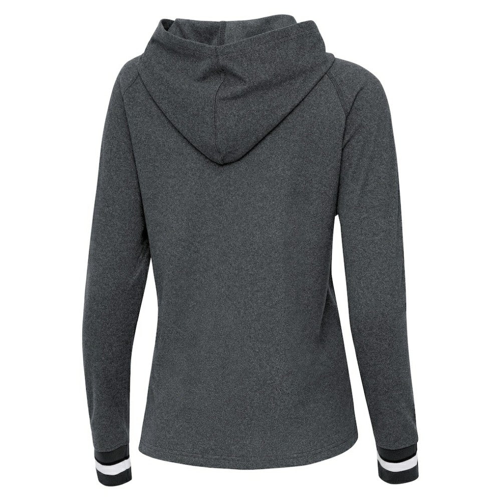 Athletics Antigua Women's Trek Pullover Hoodie - Heather Charcoal - MLB on Sale