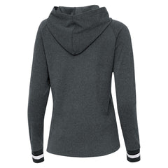 Miami Marlins Antigua Women's Trek Pullover Hoodie - Heather Charcoal - MLB on Sale