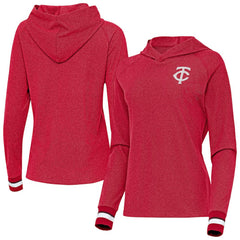 Minnesota Twins Antigua Women's Trek Pullover Hoodie - Red - MLB Discount