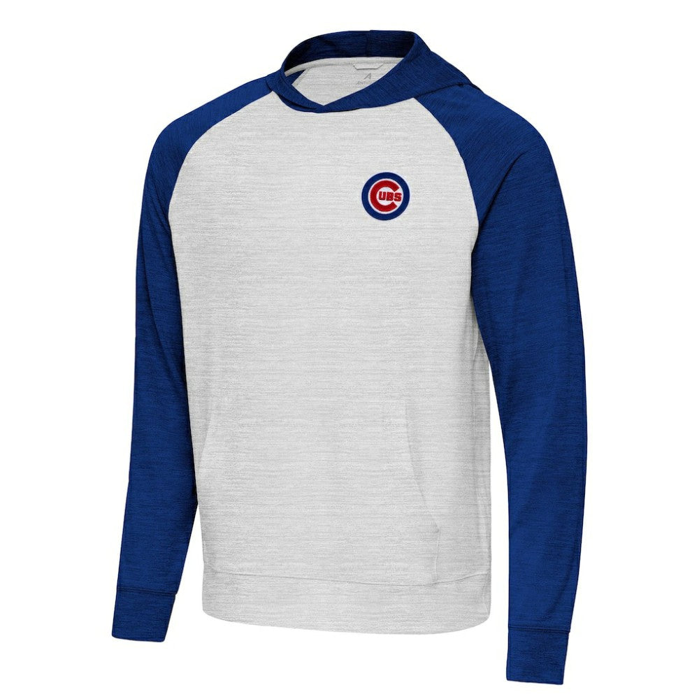 Chicago Cubs Antigua Urgent Pullover Hoodie - Royal/Gray - MLB on Sale