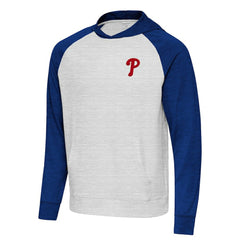 Philadelphia Phillies Antigua Urgent Pullover Hoodie - Royal/Gray - MLB on Sale