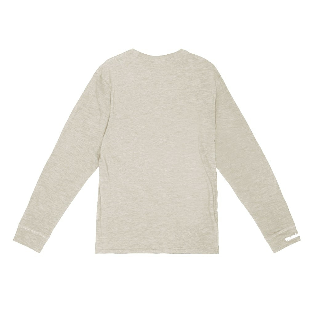 New York Knicks Striped Logo Lockup Premium T-Shirt Cream | Mitchell & Ness outlet