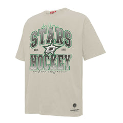 Dallas Stars Mitchell & Ness Women's Dump & Chase Boyfriend T-Shirt - Cream - NHL 203151849