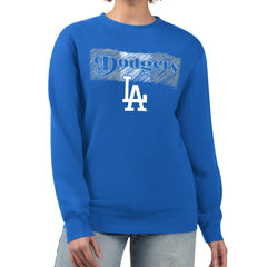 Los Angeles Dodgers Starter Women's Team Color Shading Fleece Pullover Sweatshirt - Royal - MLB Online