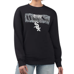 Chicago White Sox Starter Women's Team Color Shading Fleece Pullover Sweatshirt - Black - MLB Online