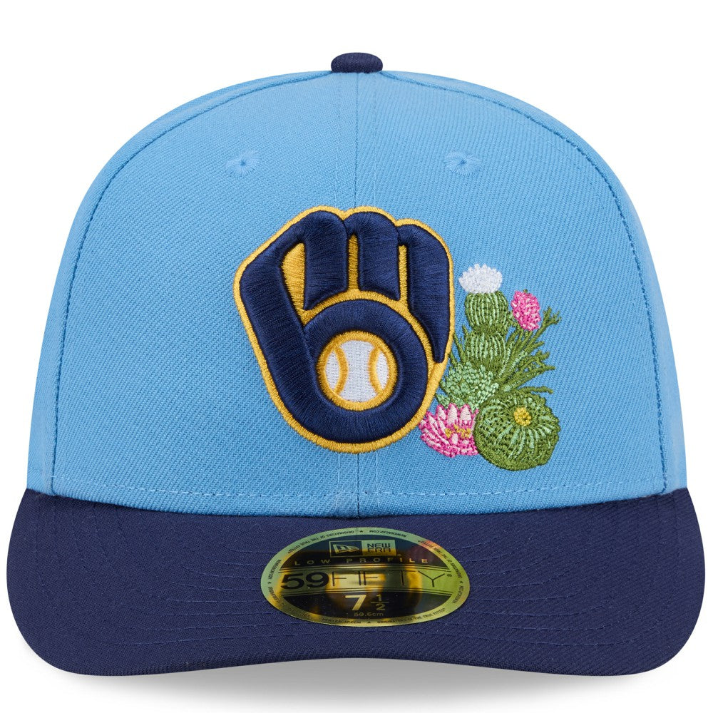 Milwaukee Brewers New Era 2026 Spring Training Low Profile 59FIFTY Fitted Hat - Light Blue/Navy - New Era on Sale