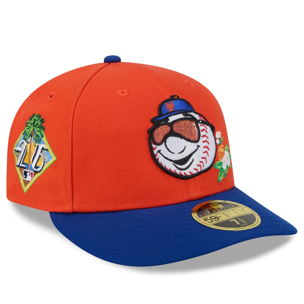 New York Mets New Era 2026 Spring Training Low Profile 59FIFTY Fitted Hat - Orange/Royal - New Era Discount