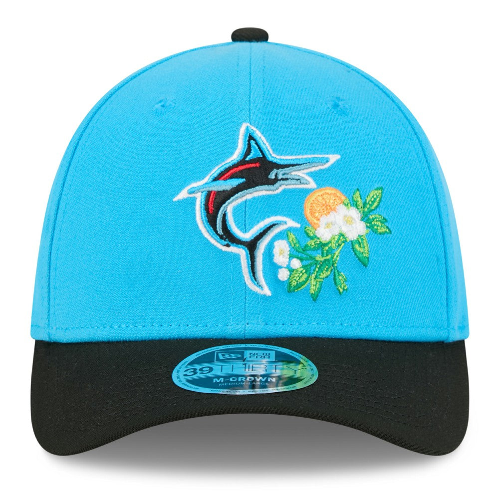 Miami Marlins New Era 2026 Spring Training M-Crown 39THIRTY Flex Hat - Blue/Black - New Era Online