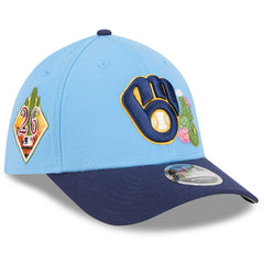 Milwaukee Brewers New Era 2026 Spring Training M-Crown 39THIRTY Flex Hat - Light Blue/Navy - New Era Online