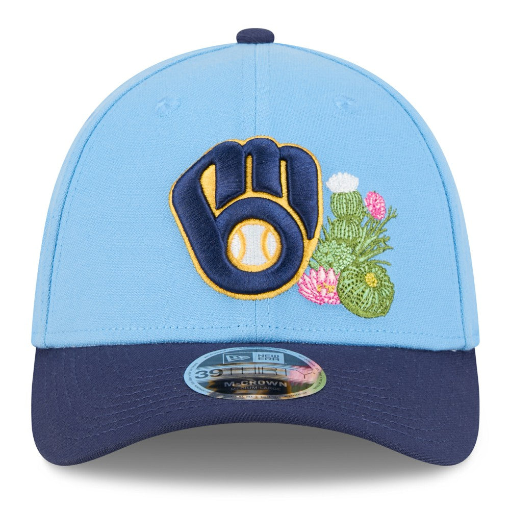 Milwaukee Brewers New Era 2026 Spring Training M-Crown 39THIRTY Flex Hat - Light Blue/Navy - New Era Online