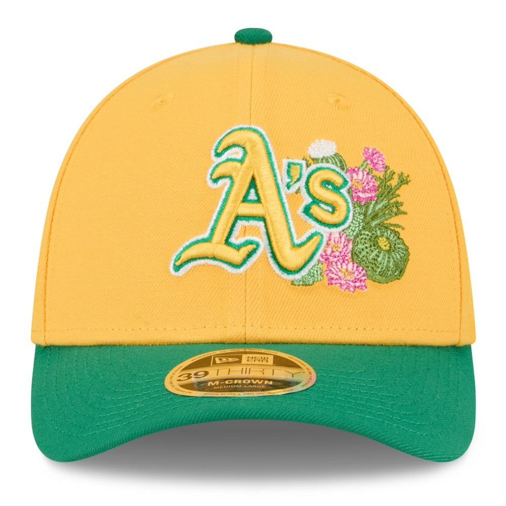Athletics New Era 2026 Spring Training M-Crown 39THIRTY Flex Hat - Gold/Green - New Era Online