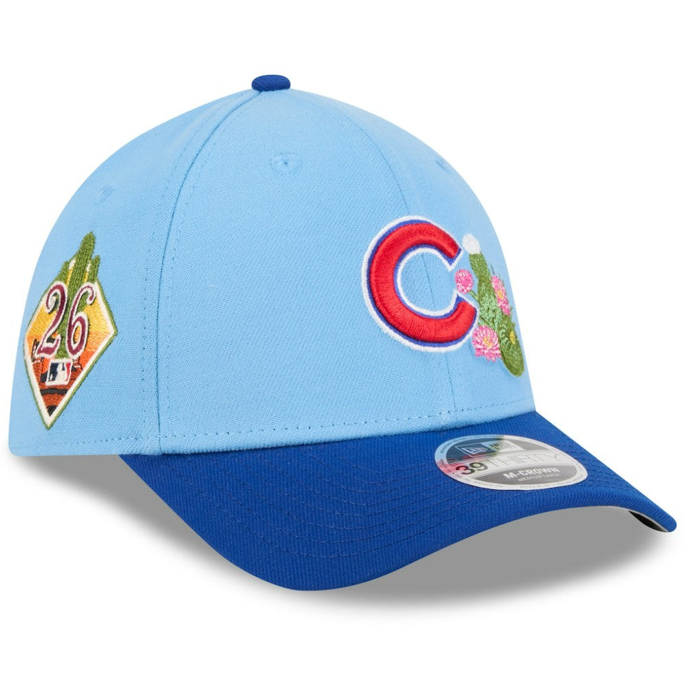 Chicago Cubs New Era 2026 Spring Training M-Crown 39THIRTY Flex Hat - Light Blue/Royal - New Era Lifestyle
