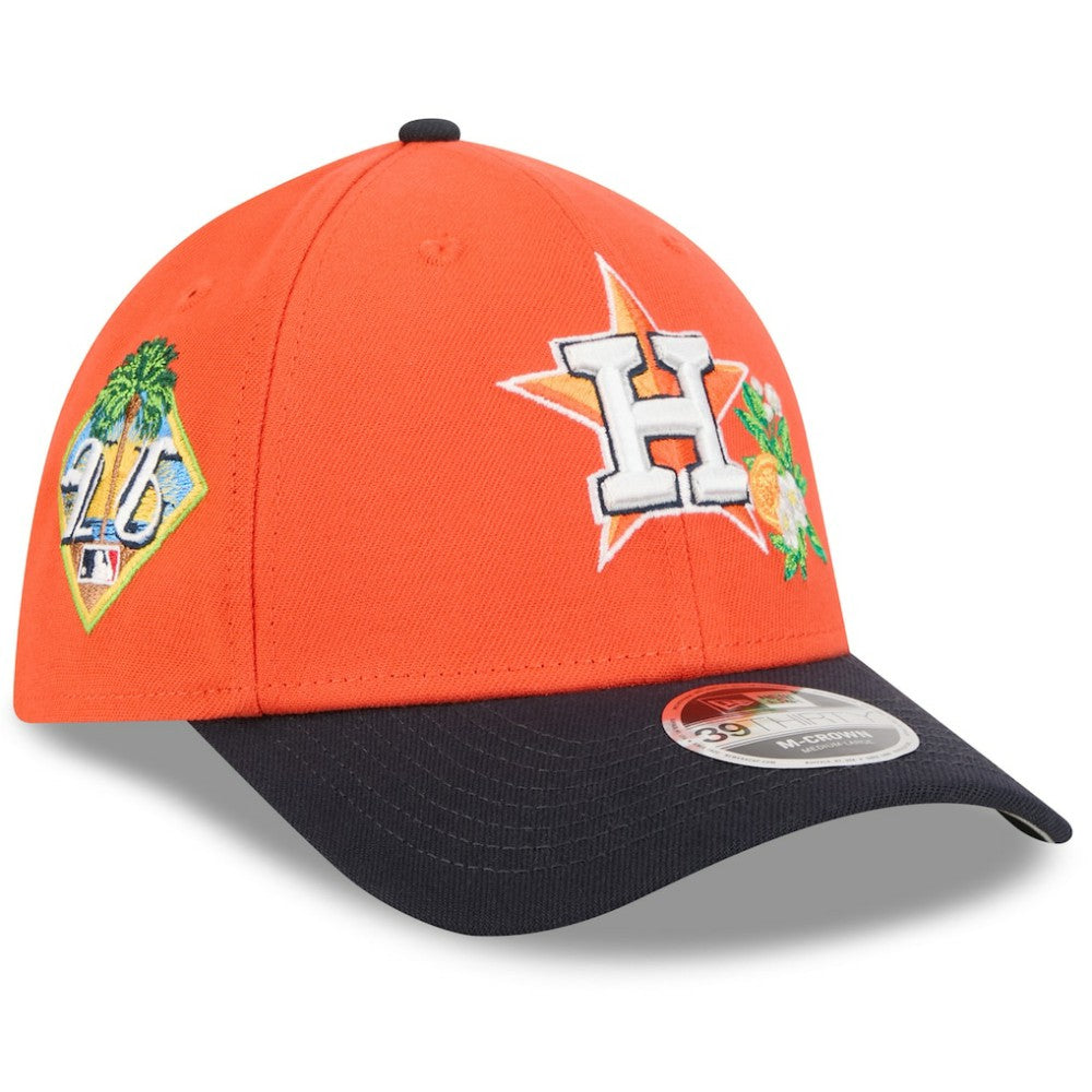 Houston Astros New Era 2026 Spring Training M-Crown 39THIRTY Flex Hat - Orange/Navy - New Era Online