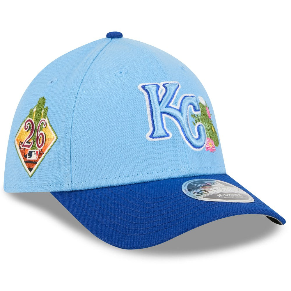 Kansas City Royals New Era 2026 Spring Training M-Crown 39THIRTY Flex Hat - Light Blue/Royal - New Era Discount