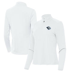 Utah Mammoth Antigua Women's Tribute Half-Zip Pullover - White - NHL 203154838