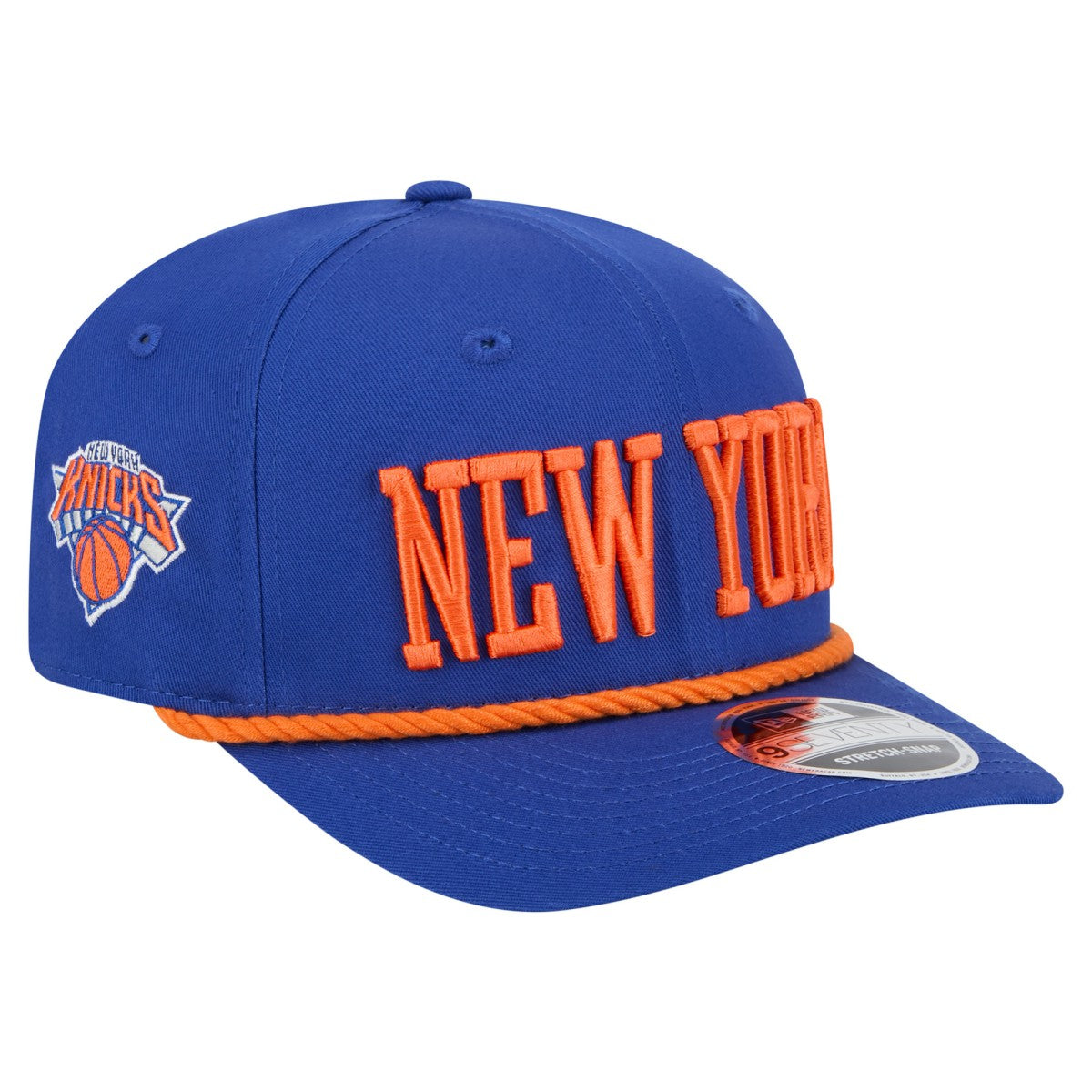 New York Knicks Wordmark Rope 9SEVENTY Adjustable Hat Blue | New Era