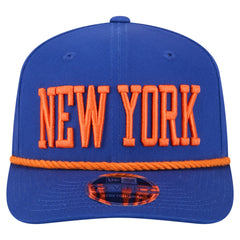 New York Knicks Wordmark Rope 9SEVENTY Adjustable Hat Blue | New Era