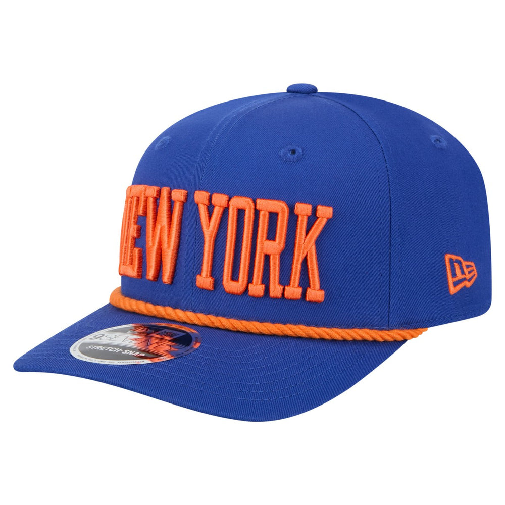 New York Knicks Wordmark Rope 9SEVENTY Adjustable Hat Blue | New Era