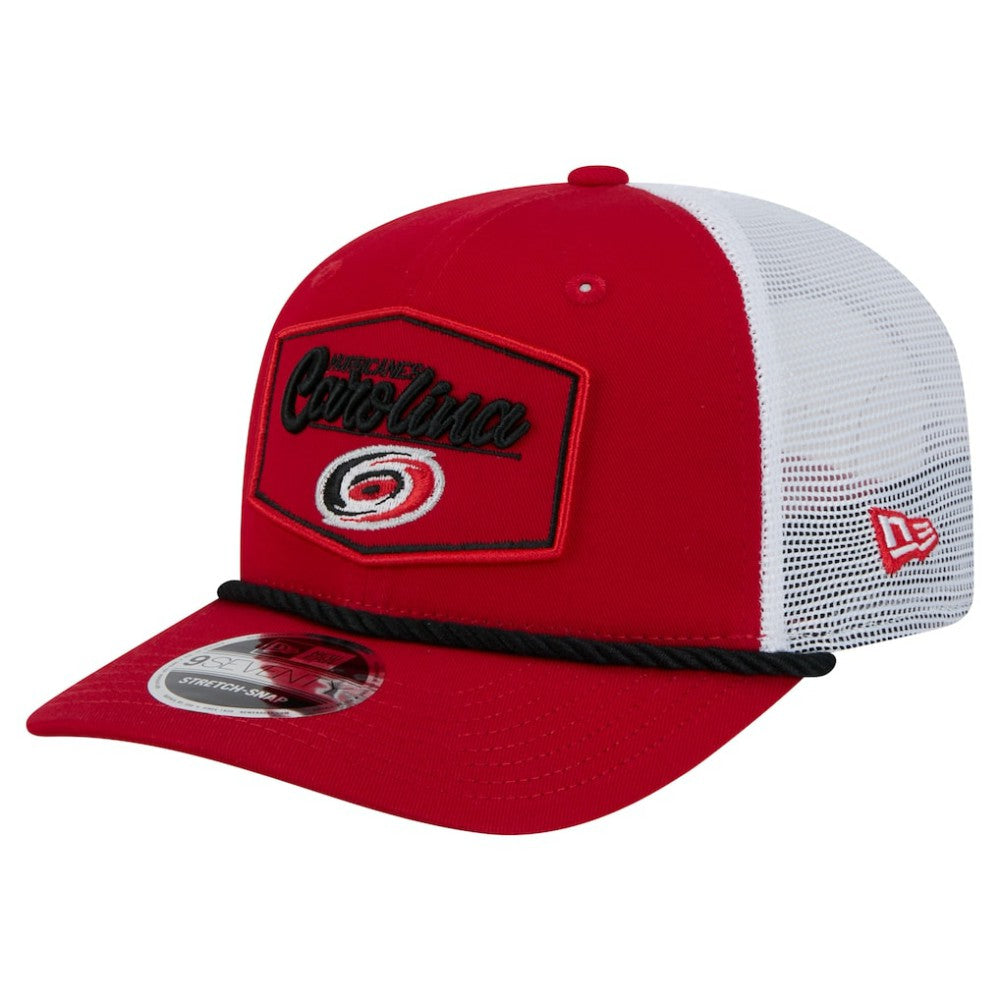 Carolina Hurricanes New Era Team Patch Basic 9SEVENTY Adjustable Trucker Hat - Red/White - NHL 203155590