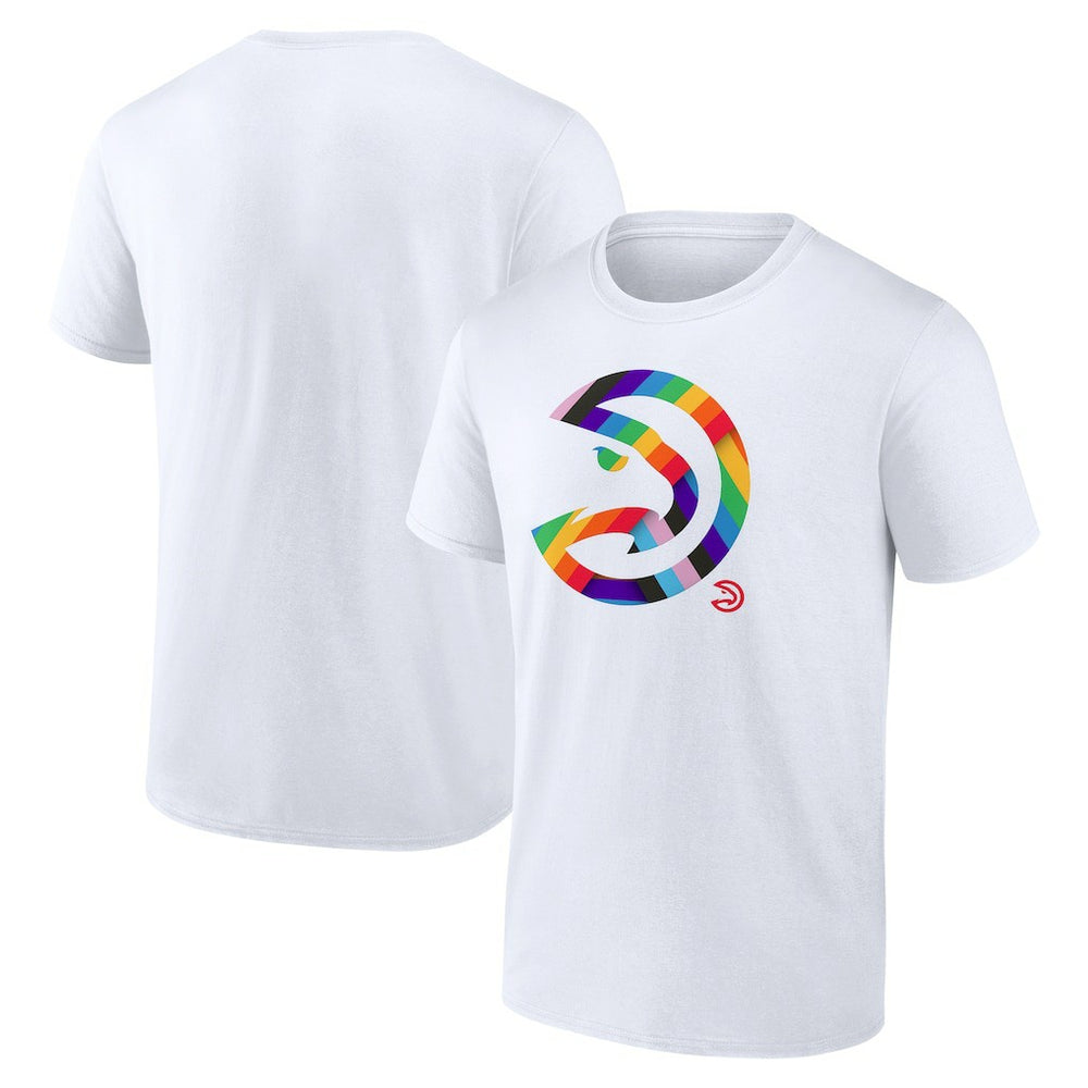 Atlanta Hawks Team Logo Pride T-Shirt White