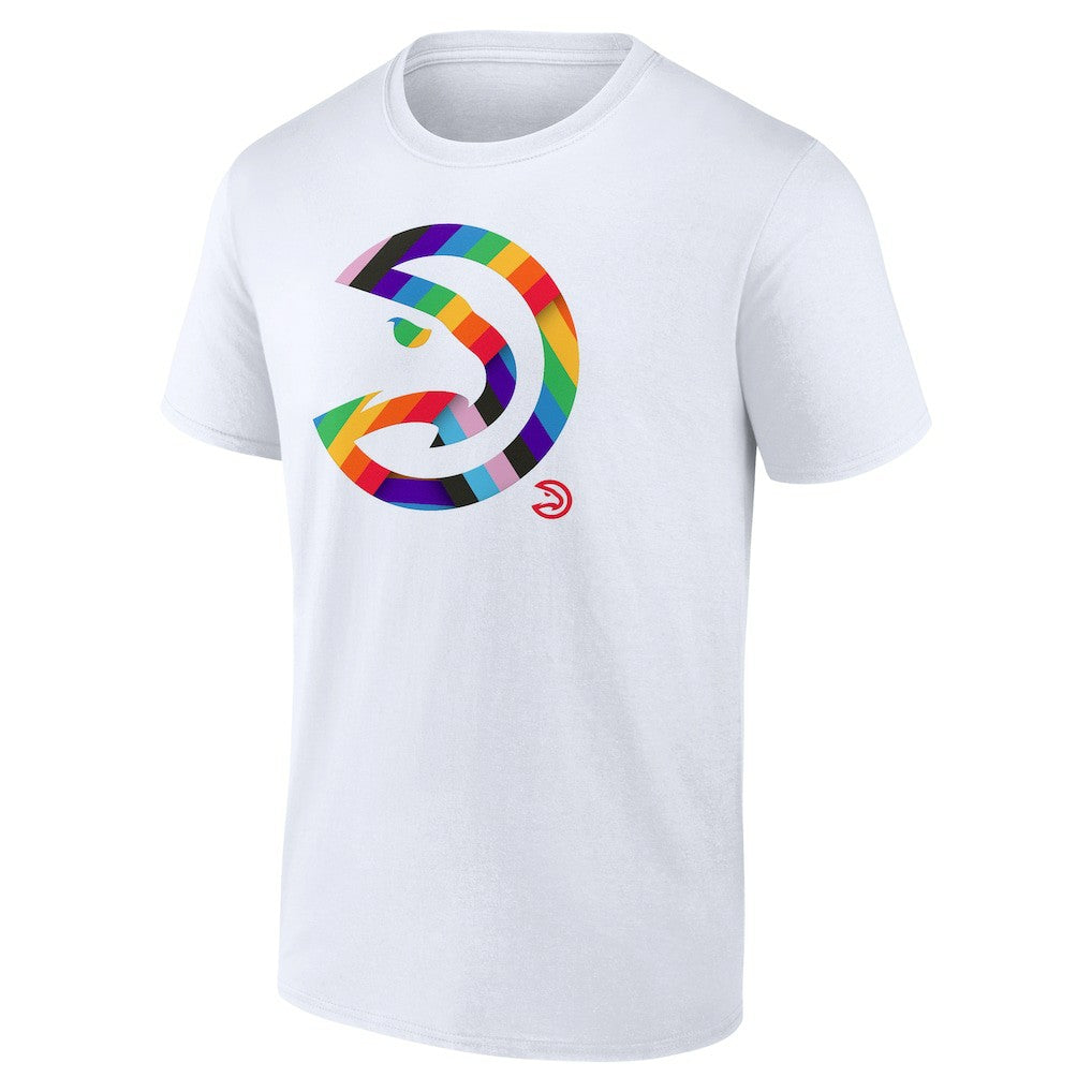 Atlanta Hawks Team Logo Pride T-Shirt White
