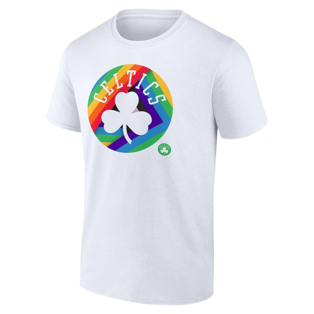 Boston Celtics Team Logo Pride T-Shirt White