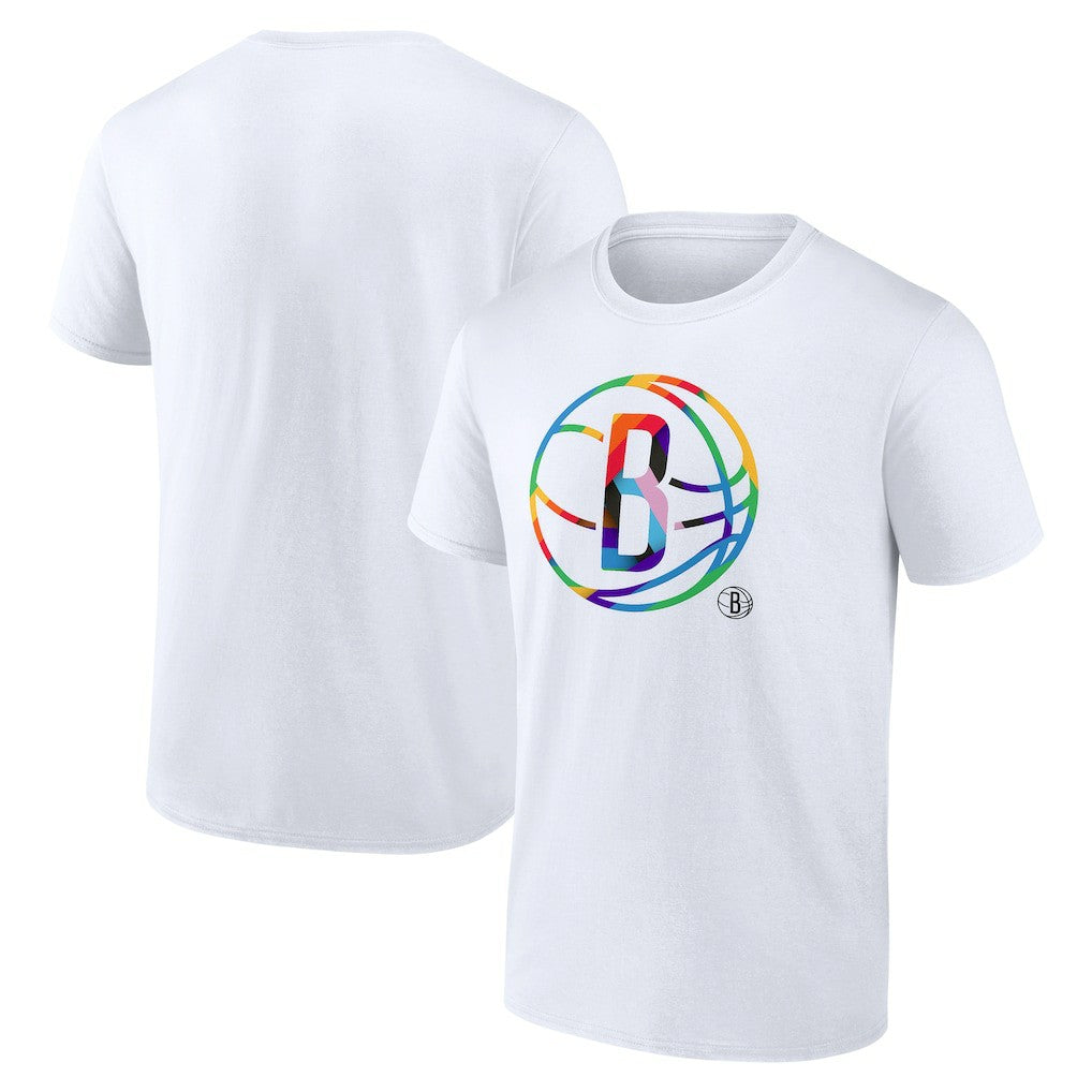 Brooklyn Nets Team Logo Pride T-Shirt White